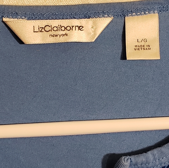 Blue Liz Claiborne Blouse Shirt - Picture 3 of 3